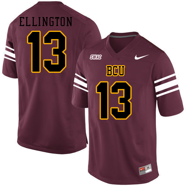 Men-Youth #13 Daveno Ellington Bethune-Cookman Wildcats 2023 College Football Jerseys Stitched-Maroo